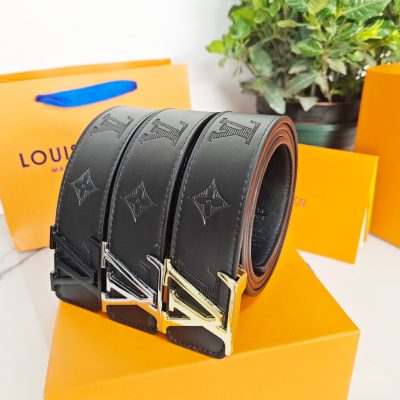 Premium Quality Louis Vuitton Belt Gold Classic Luxury