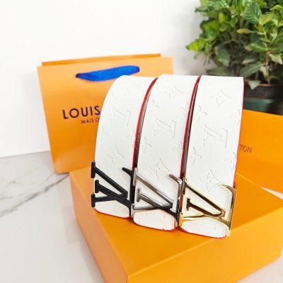 Premium Quality Louis Vuitton Belt White Classic Luxury