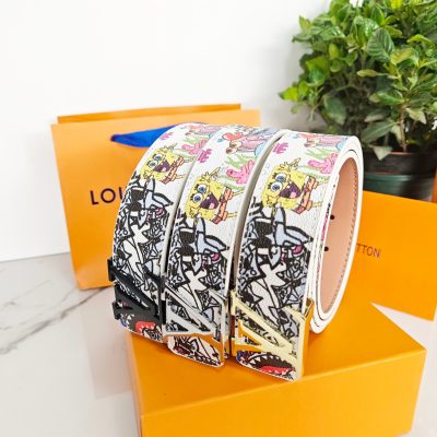Luxury Louis Vuitton Belt Gold Classic Collection