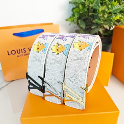 Best Selling Louis Vuitton Belt White Classic Collection