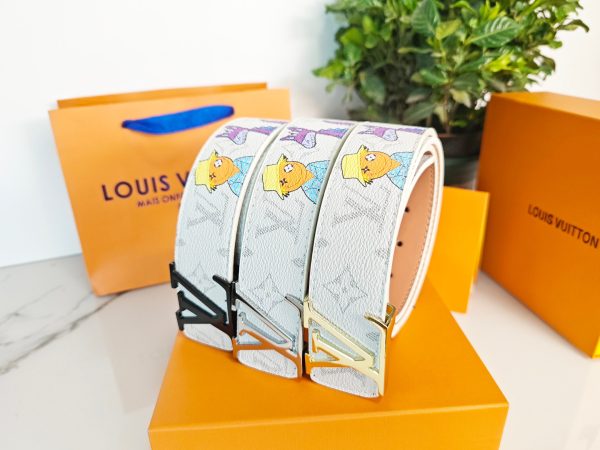 Best Selling Louis Vuitton Belt White Classic Collection