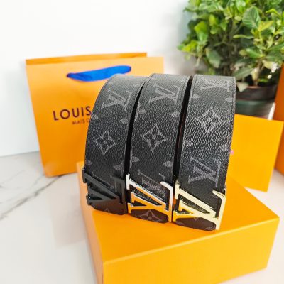 High Quality Louis Vuitton Belt Black Classic Collection