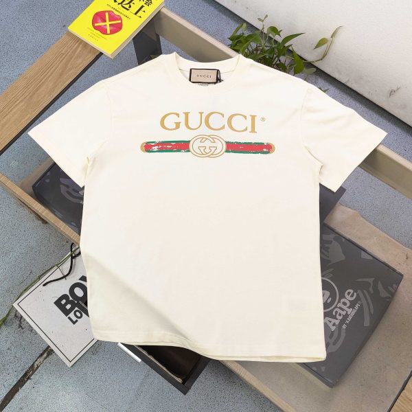 Premium Gucci Short Sleeves Black Cotton Classic Luxury