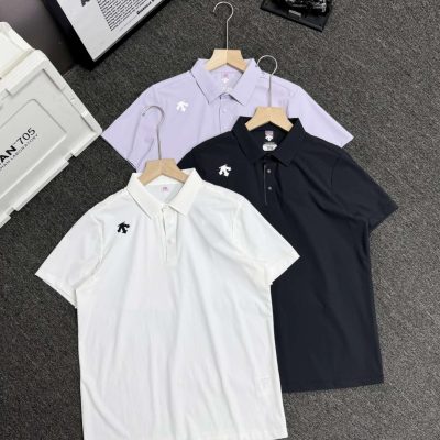 Best Selling Descente Short-Sleeved Shirts Green Classic Collection