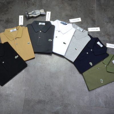 High Quality Lacoste Polo Shirt Black Knit Casual Luxury