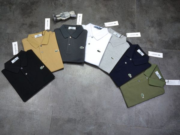 High Quality Lacoste Polo Shirt Black Knit Casual Luxury