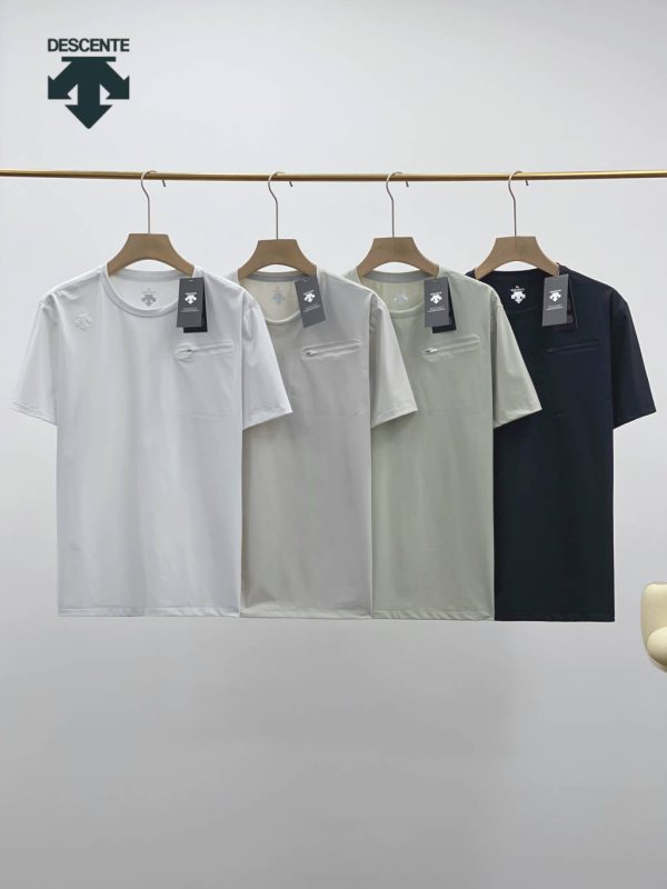 Premium Descente Short Sleeves White Nylon Breathable Style
