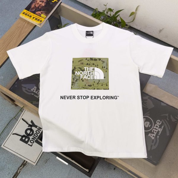 Premium Quality The North Face Short Sleeves Black Cotton Logo Style