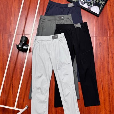 Premium Lululemon Trousers Black Polyester Casual Collection