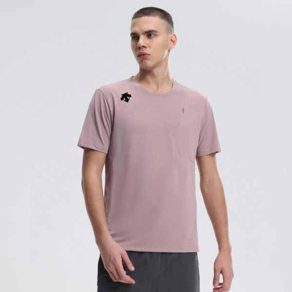 Premium Descente Short Sleeves Black Silk Breathable Luxury