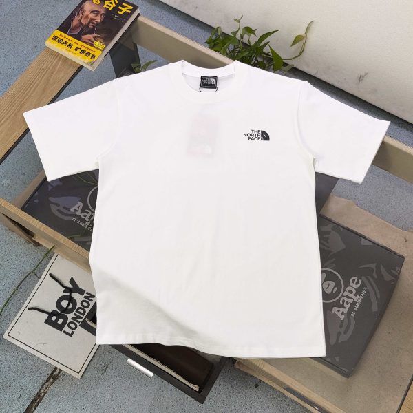 Premium Quality The North Face Short Sleeves Black Cotton Logo Luxury