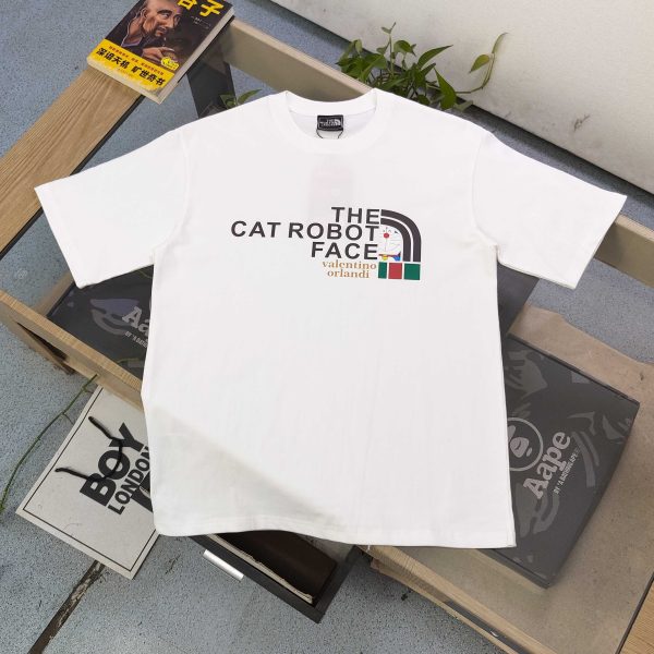 Premium The North Face Short Sleeves Black Cotton Logo Collection