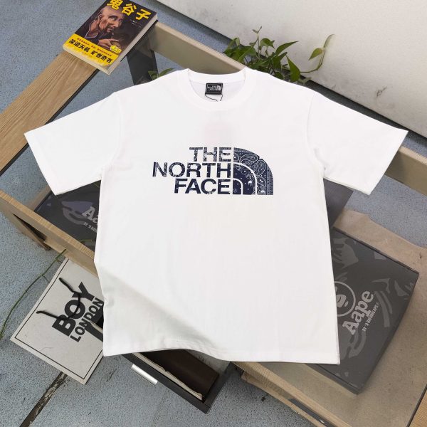 High Quality The North Face Short Sleeves Black Cotton Logo Style