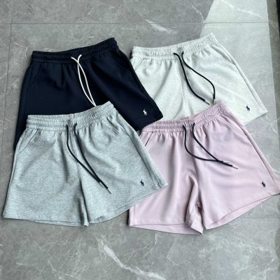 Premium Quality Ralph Lauren Shorts White Cotton Logo Collection