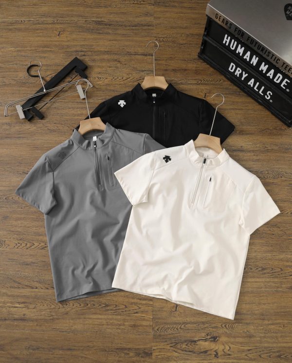 Premium Descente Short Sleeves Black Breathable Style