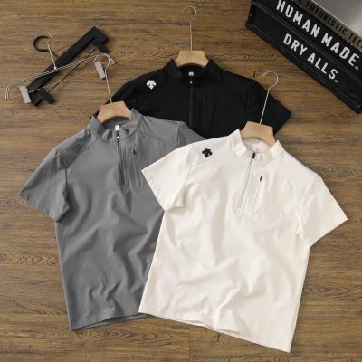 Premium Descente Short Sleeves Black Breathable Style