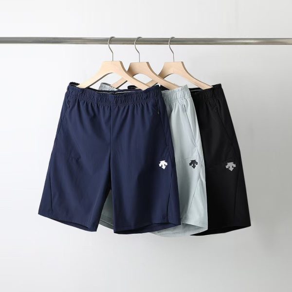Luxury Descente Shorts Black Knit Urban Style