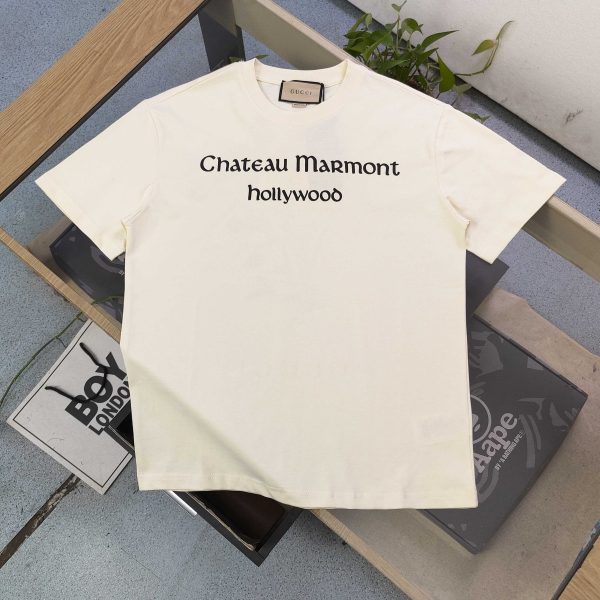 Premium Gucci Short Sleeves Cotton Monogram Style