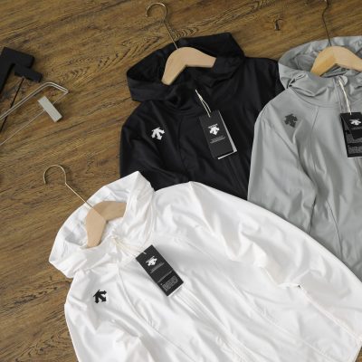 Premium Descente Cardigans White Nylon Casual Style