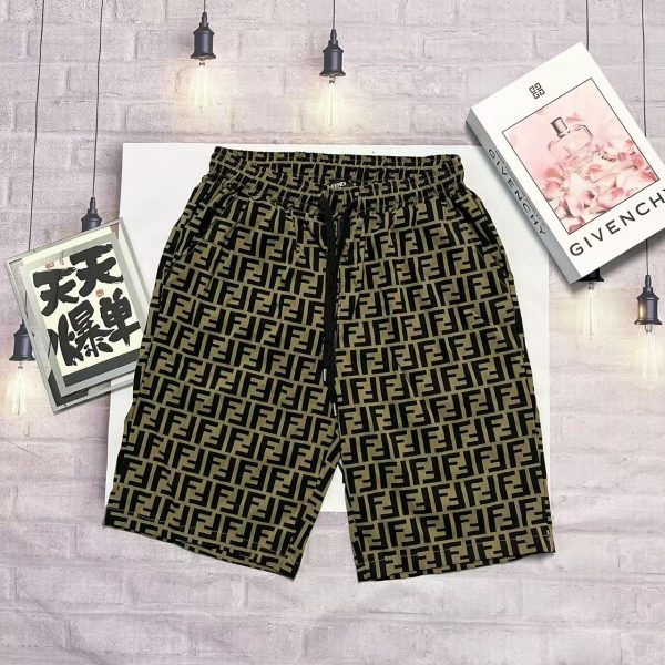 High Quality Fendi Shorts Black Logo Luxury