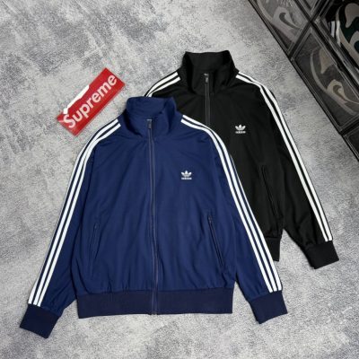 High Quality Adidas Coat Black Classic Style