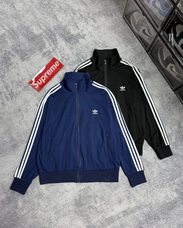 High Quality Adidas Coat Black Classic Style