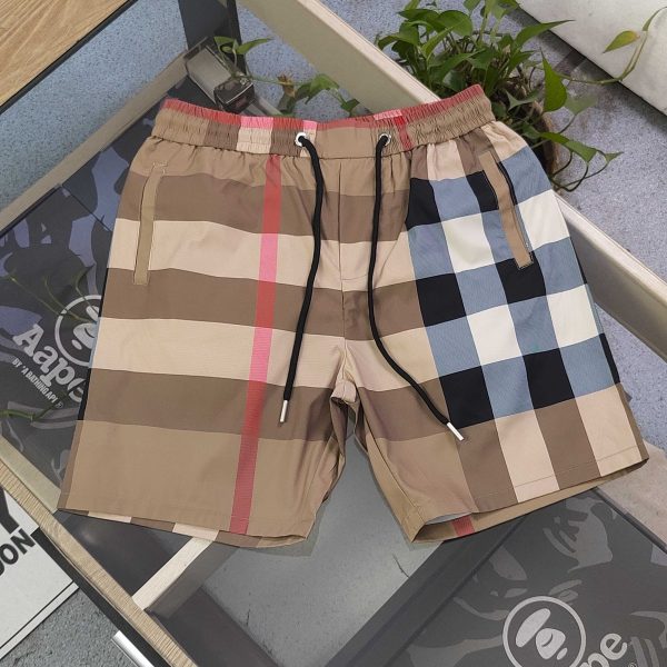 High Quality Burberry Shorts Black Plaid Luxury