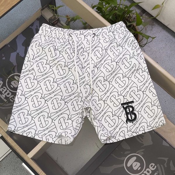 Premium Quality Burberry Shorts Black Logo Collection