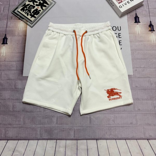 Premium Burberry Shorts White Cotton Breathable Luxury
