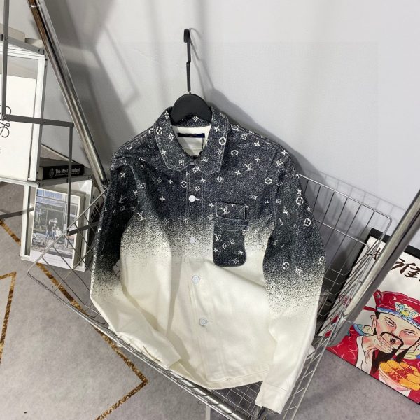 Premium Quality Louis Vuitton Shirts Sky Denim Gradient Style