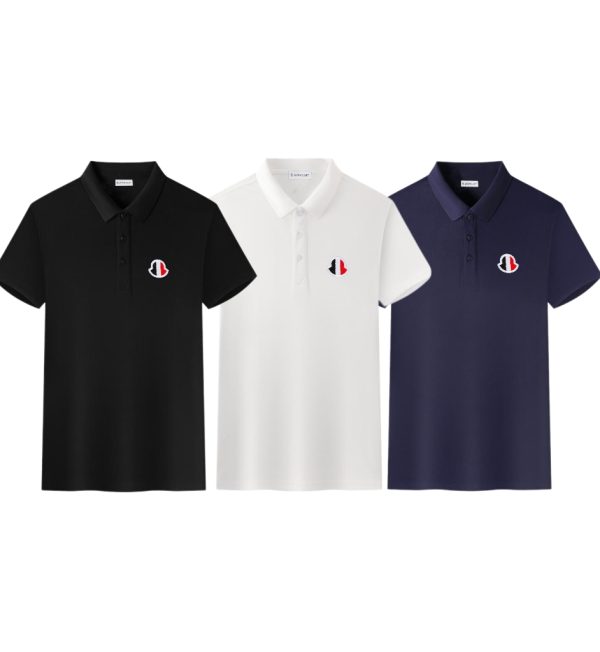 Luxury Moncler Short-Sleeved Black Cotton Logo Collection