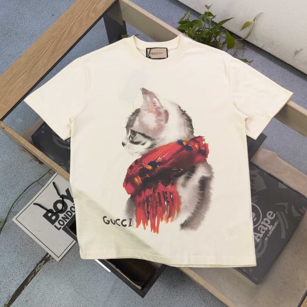 High Quality Gucci Short Sleeves Cotton Logo Style
