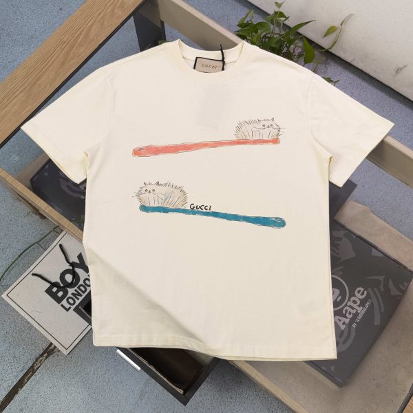 Luxury Gucci Short Sleeves Cotton Logo Luxury