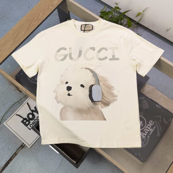Premium Quality Gucci Short Sleeves Cotton Logo Style
