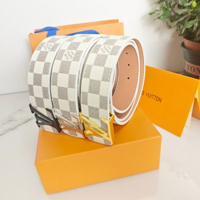 Premium Quality Louis Vuitton Belt White Classic Collection