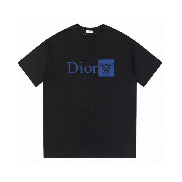 Best Selling Dior Short Sleeves Black Cotton Print Collection