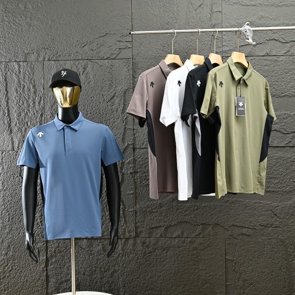 High Quality Descente Short-Sleeved Shirts White Casual Luxury