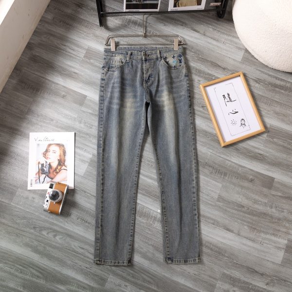 Luxury Louis Vuitton Jeans Embroidery Collection