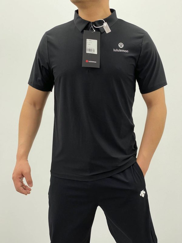 Premium Lululemon Short-Sleeved Black Cotton Casual Style