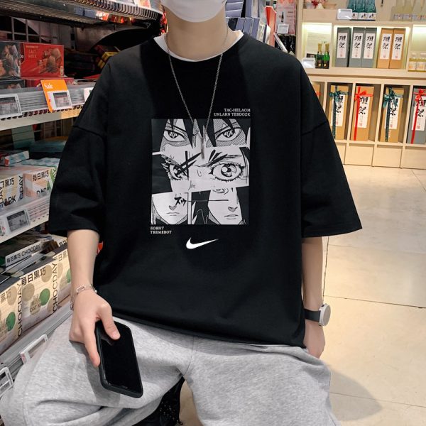 Luxury Nike Short Sleeves Black Print Luxury