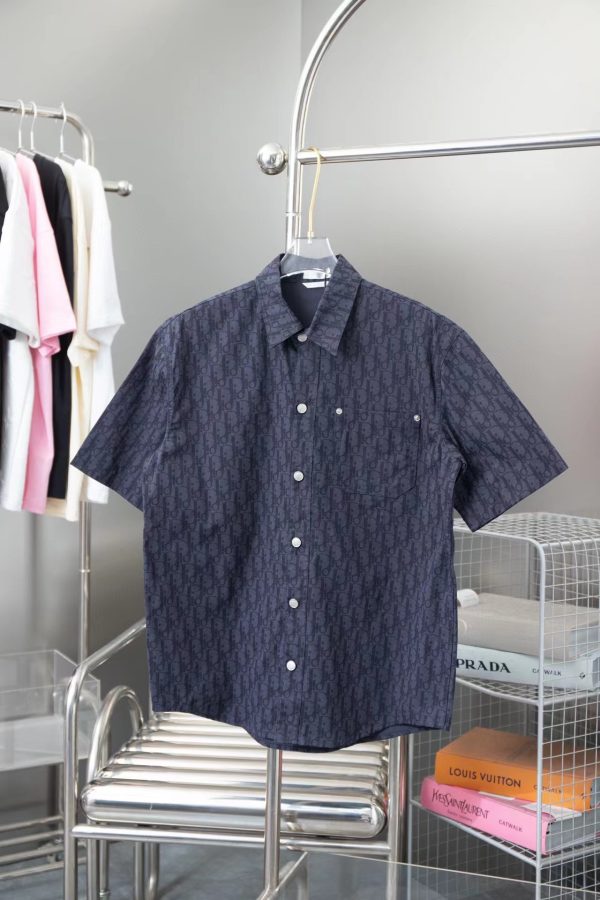 Premium Dior Short Sleeves Navy Jacquard Collection