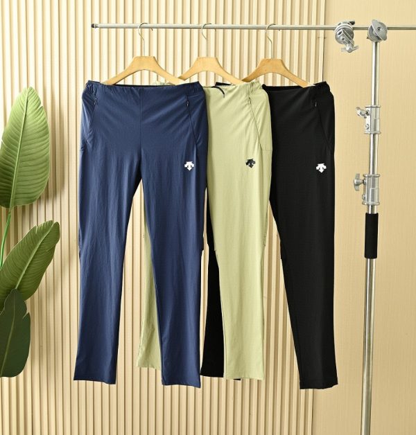 Premium Quality Descente Trousers Green Linen Casual Style