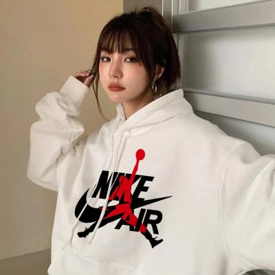 Luxury Nike Sweatshirts Gray Fleece Logo Luxury