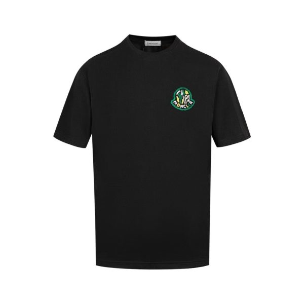 Best Selling Moncler Short Sleeves Black Cotton Print Style
