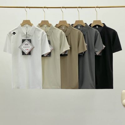 Best Selling Descente Short-Sleeved Black Silk Classic Style