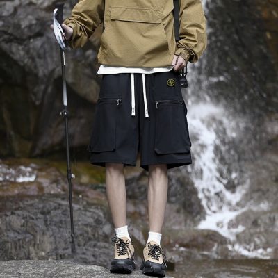 Premium Stone Island Overalls Black Classic Luxury