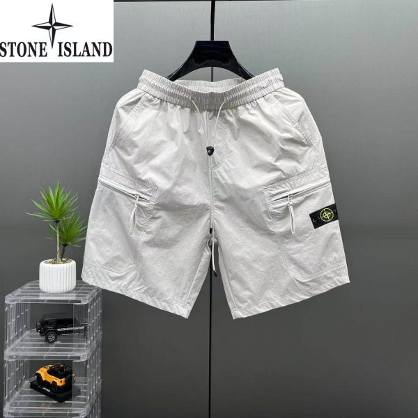 Best Selling Stone Island Shorts Green Breathable Collection
