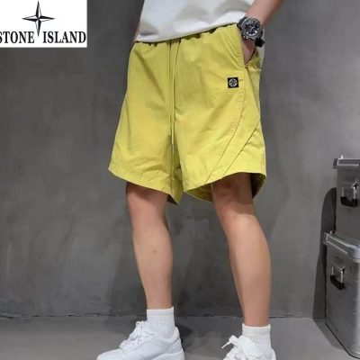 Best Selling Stone Island Shorts Yellow Casual Luxury