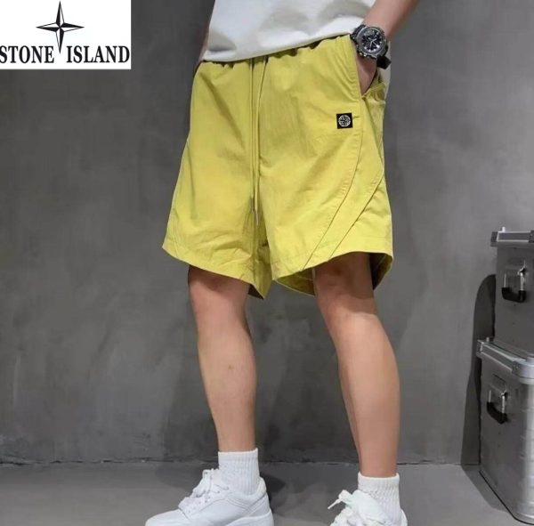 Best Selling Stone Island Shorts Yellow Casual Luxury