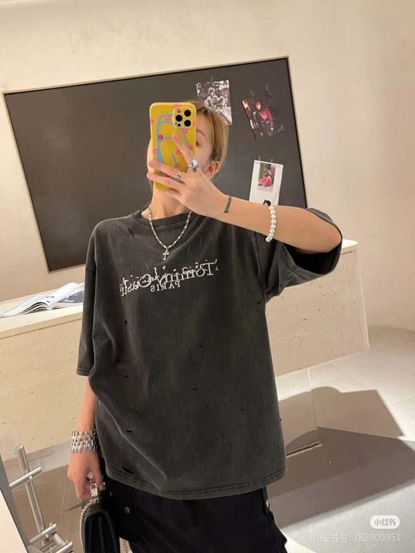 Premium Margiela Short Sleeves Black Cotton Washed Style